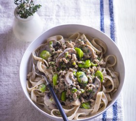 Turkey Mince Creamy Mushroom Pasta